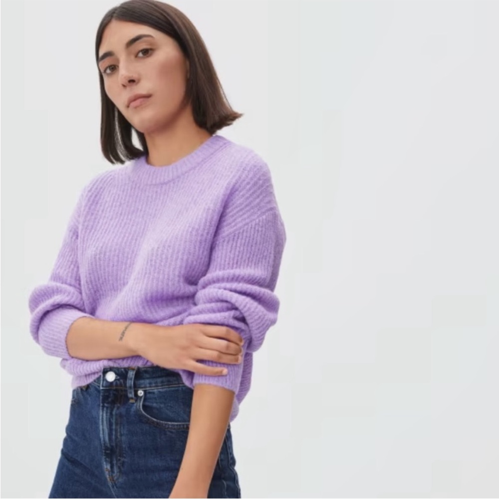 Everlane Alpaca Crew Sweater XS in Violet